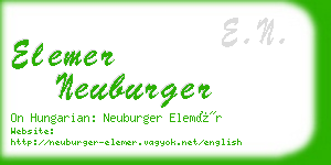 elemer neuburger business card